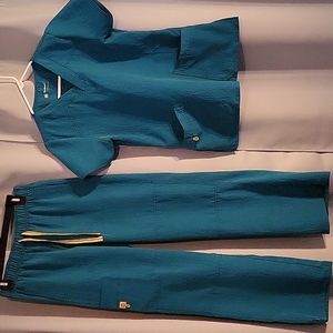 WonderWink scrub set four-stretch Teal